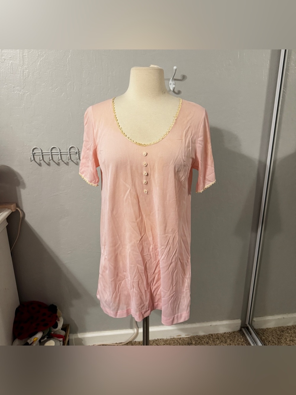 Vintage Pink Lingerie Slip